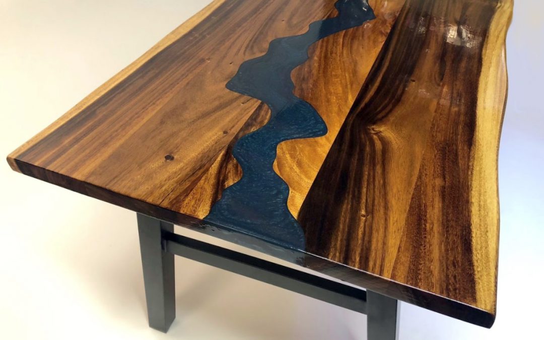 Butcher Block with Epoxy River Run Details and Finishing Tips