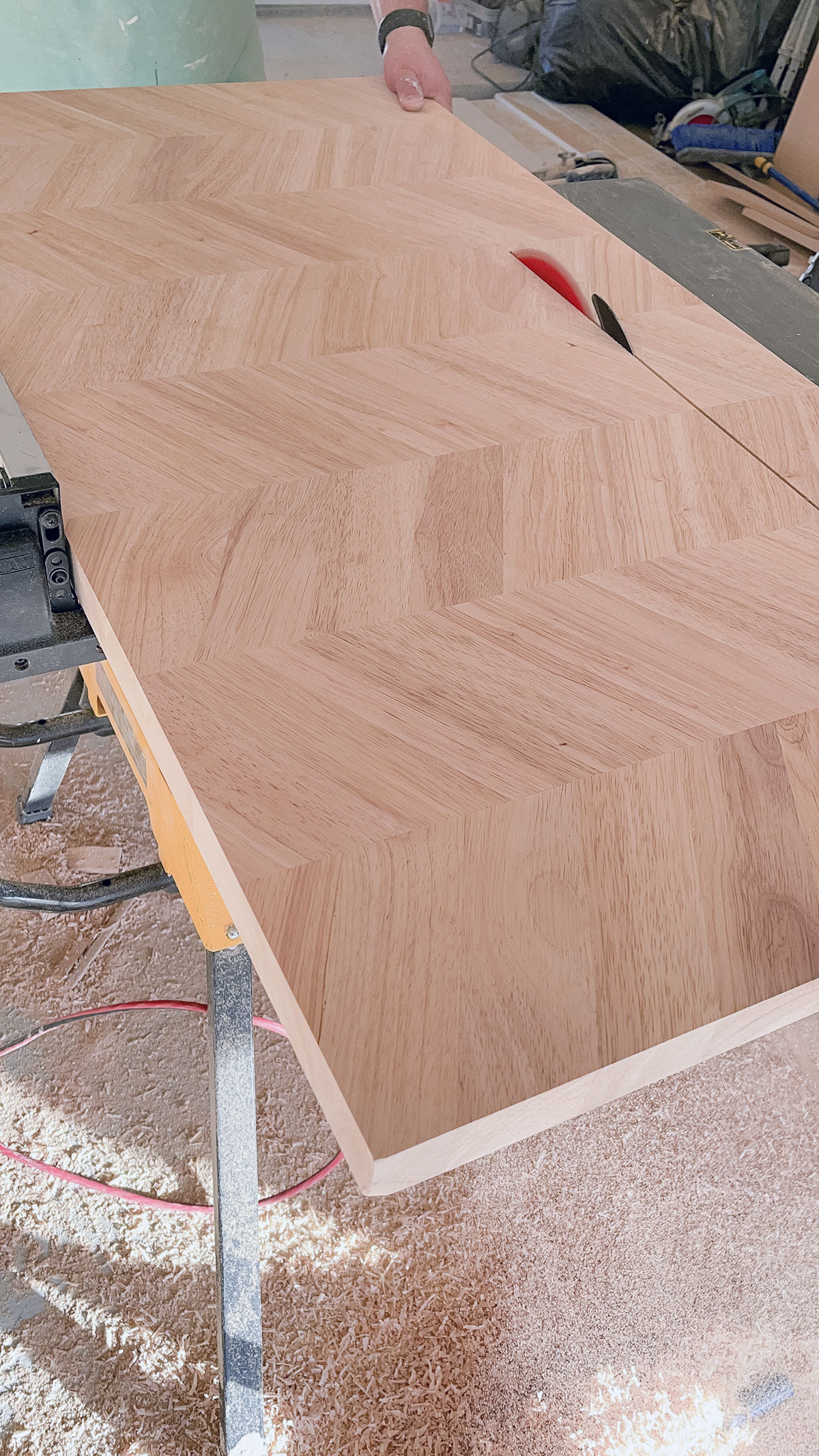 Easy Tutorial Using Hevea Chevron For Diy Desks And Benches Hardwood Reflections